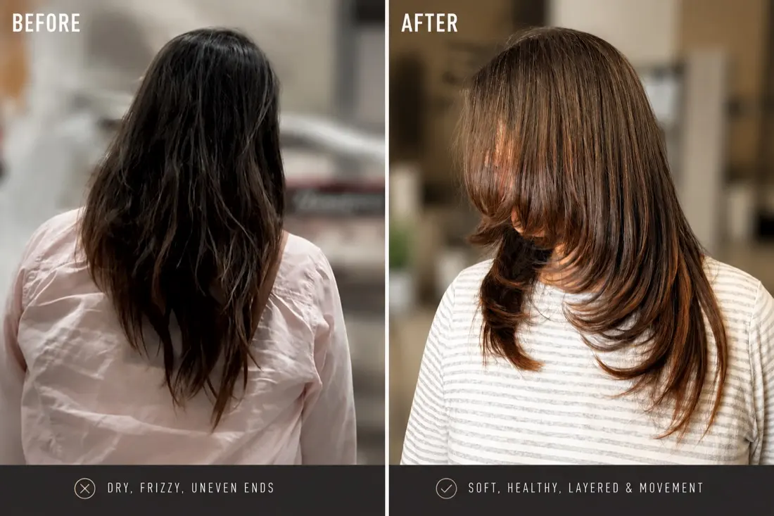 All over color before and after